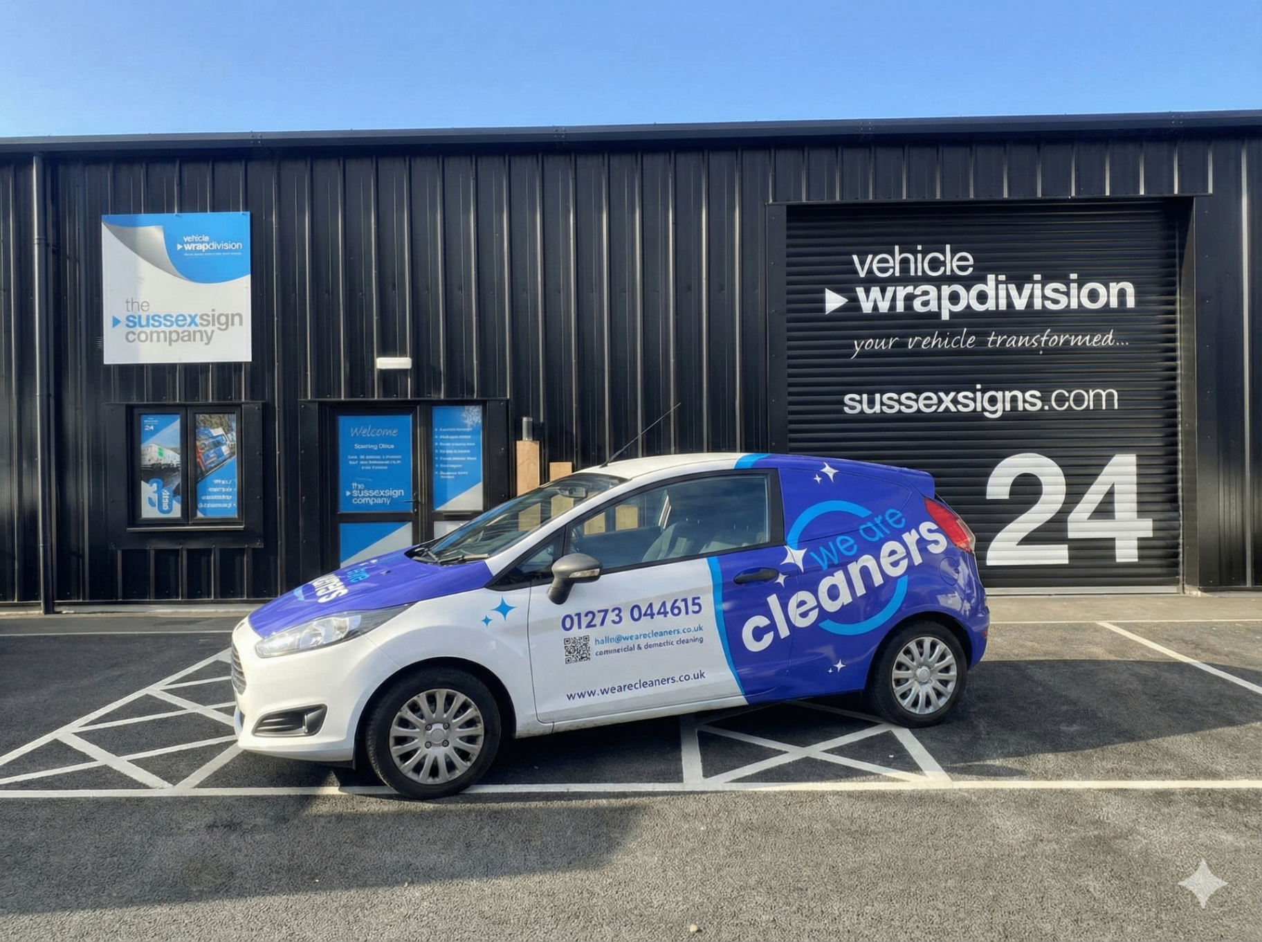 We Are Cleaners wrapped Ford Fiesta at Brighton i360